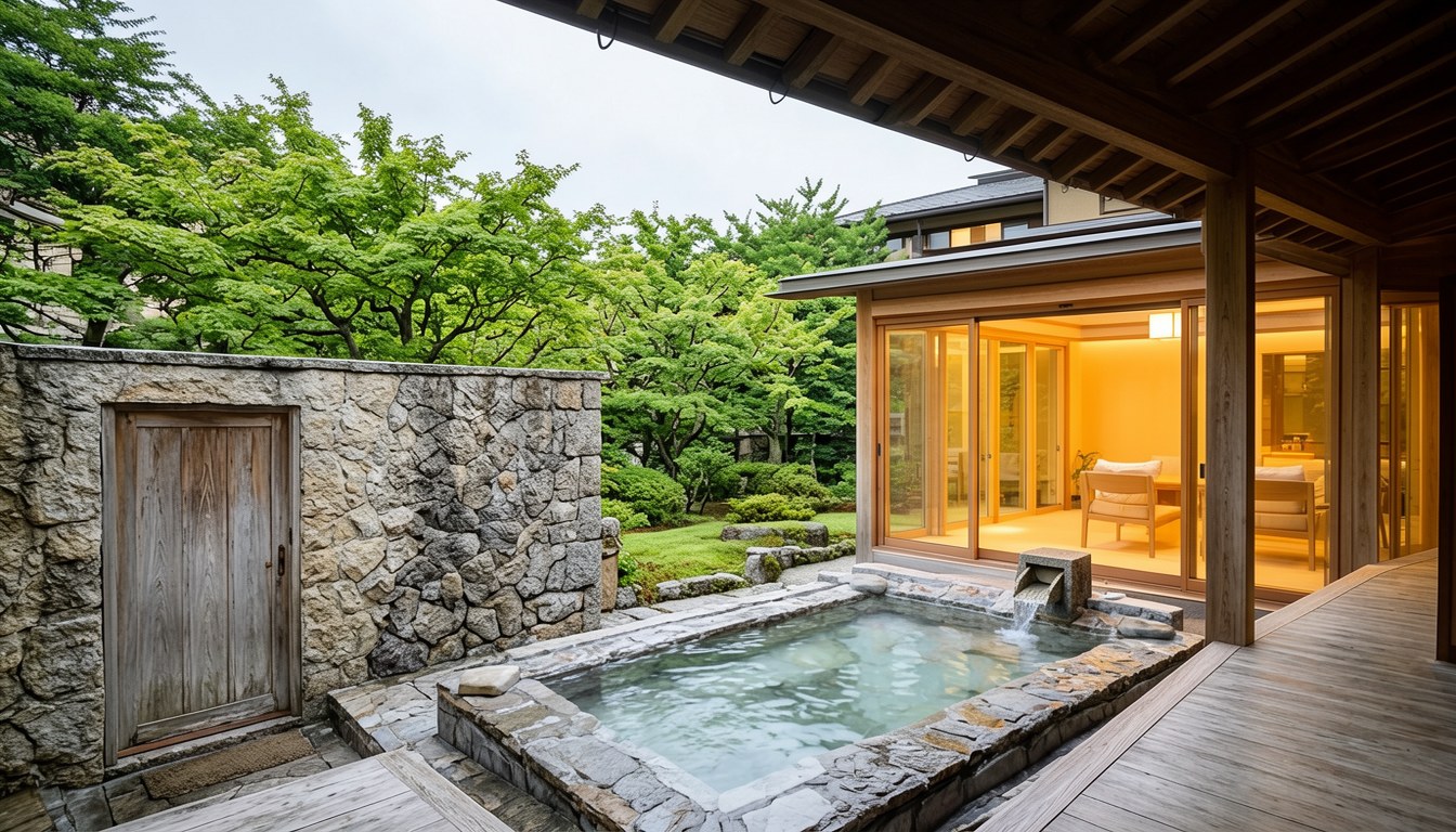 鬼怒川グランドホテル 夢の季位於栃木県日光市嘅溫泉酒店外景，秋季紅葉環繞