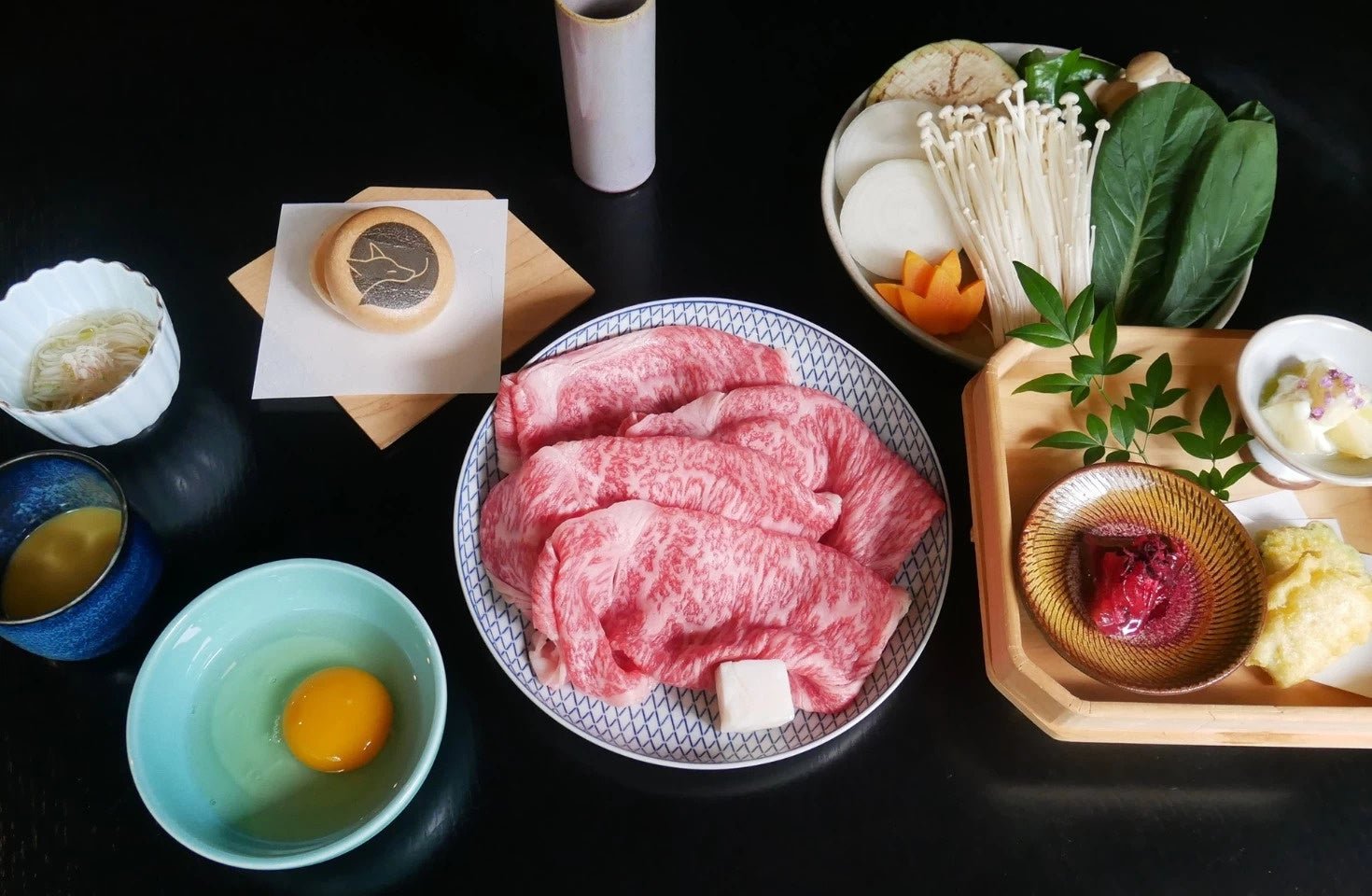 「㐂つね」大和牛壽喜燒，酒店限定「壽喜燒ショートコース」嘅一環。