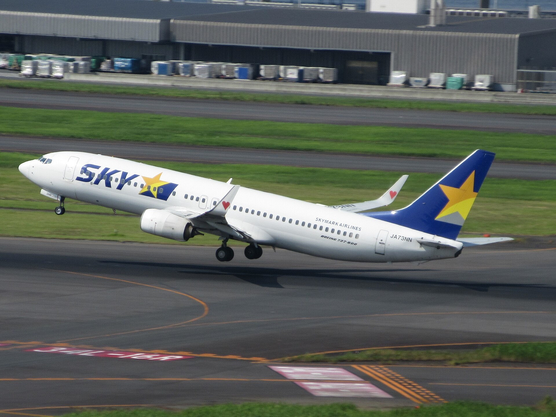 羽田機場嘅民航客機,示意SkyMark臨時航班