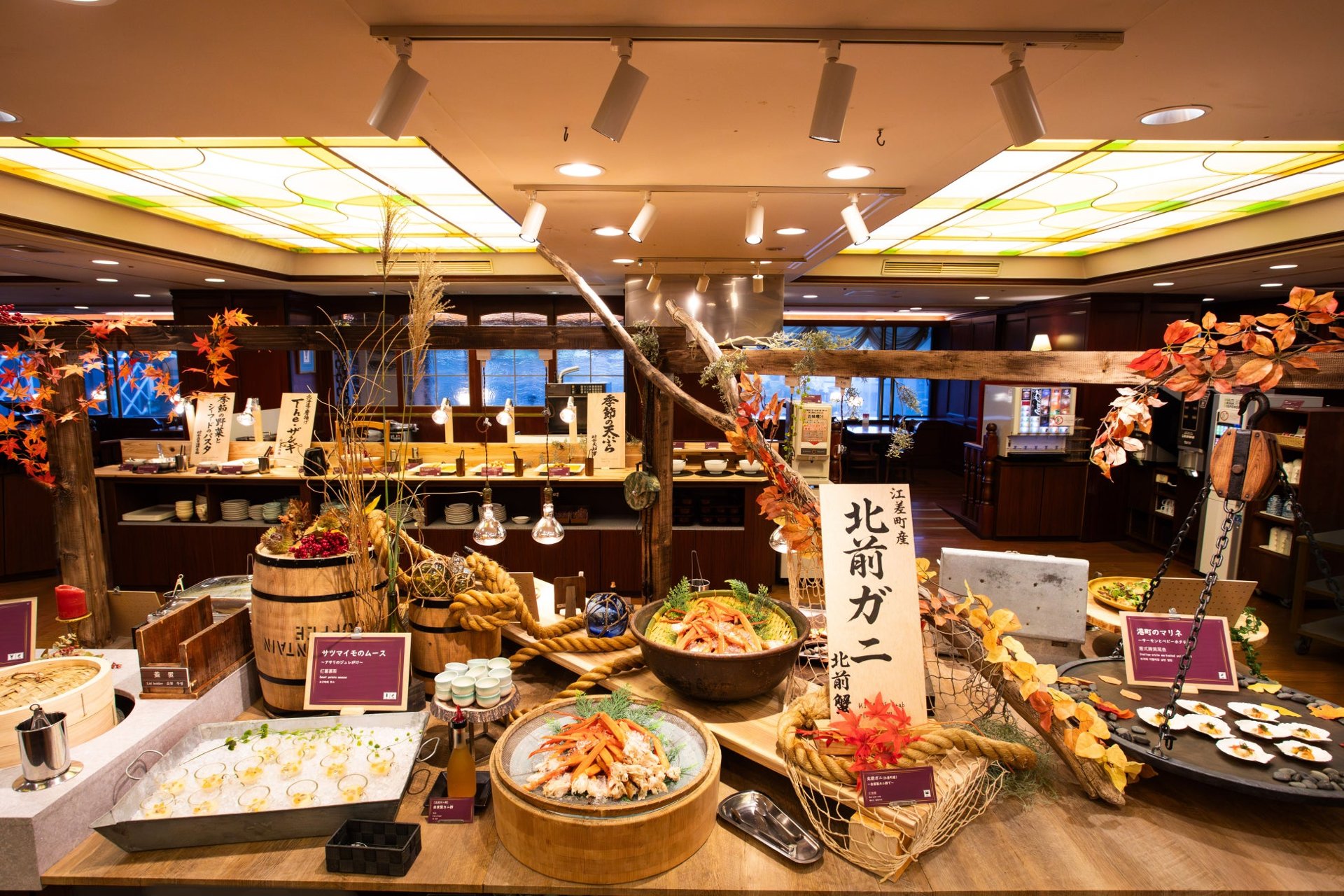 湯元啄木亭晚餐自助餐廳，附60分鐘無限飲品（含啤酒）