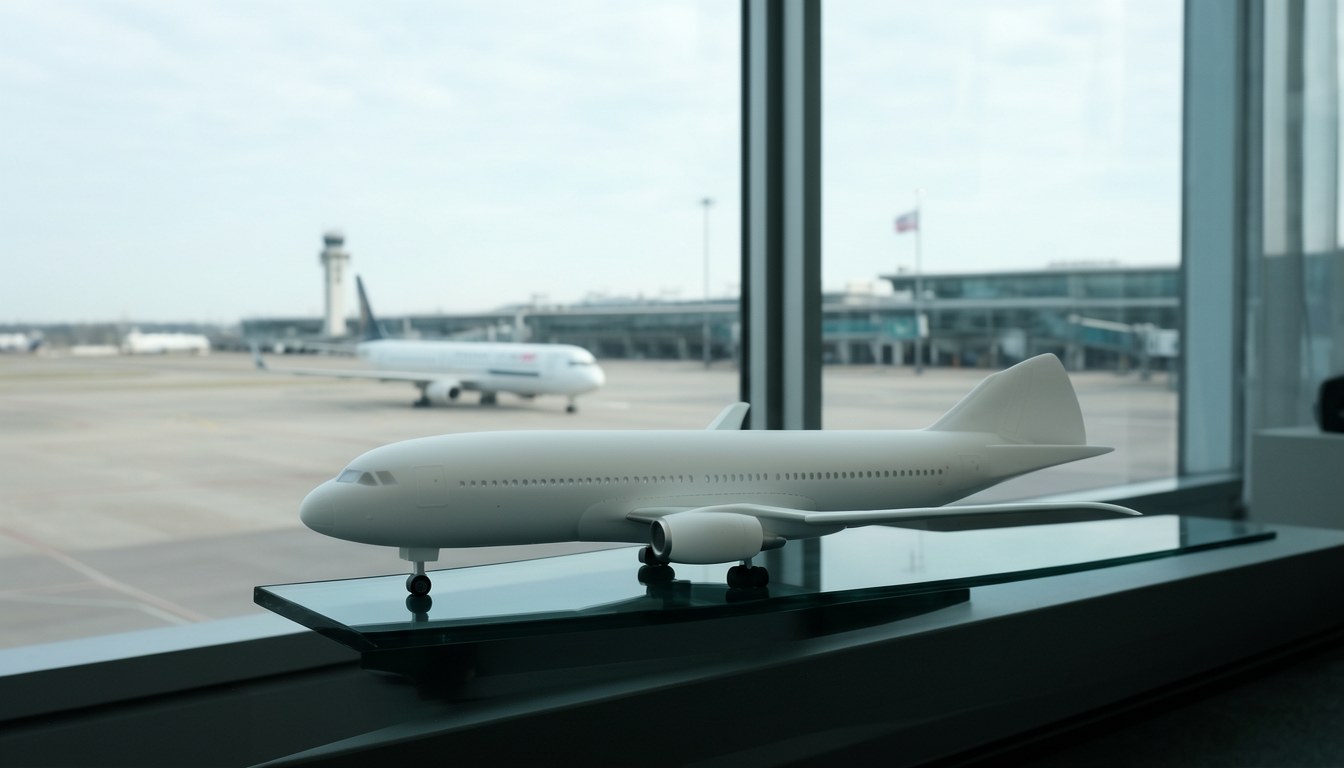 成田機場登機口，候機旅客與背景飛機示意