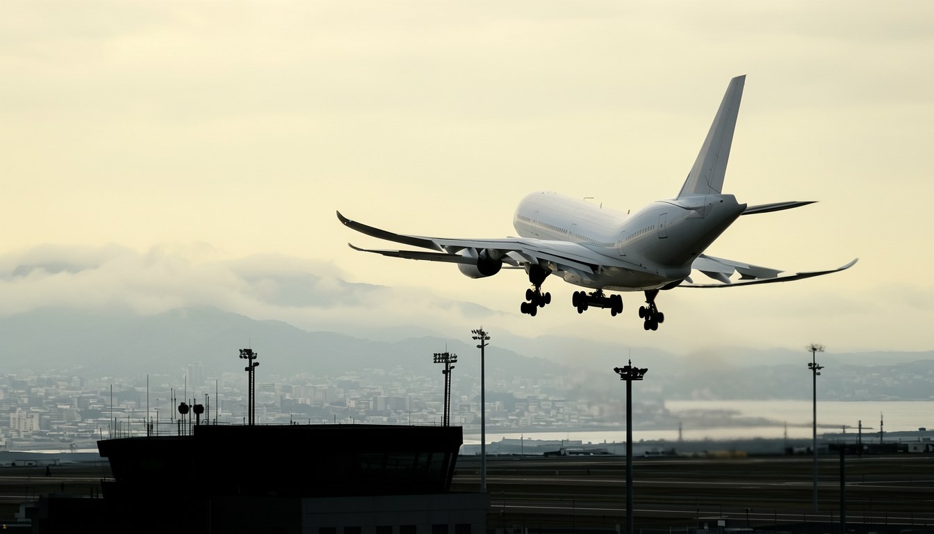 紅色圓點白色機身的港龍客機飛行喺雲層之上，機尾紅白標誌清晰可辨。