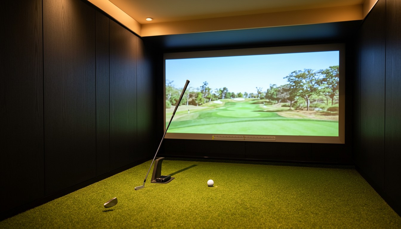 會員制室內高爾夫 lounge「BRAIN GOLF 大橋」嘅練習房示意圖