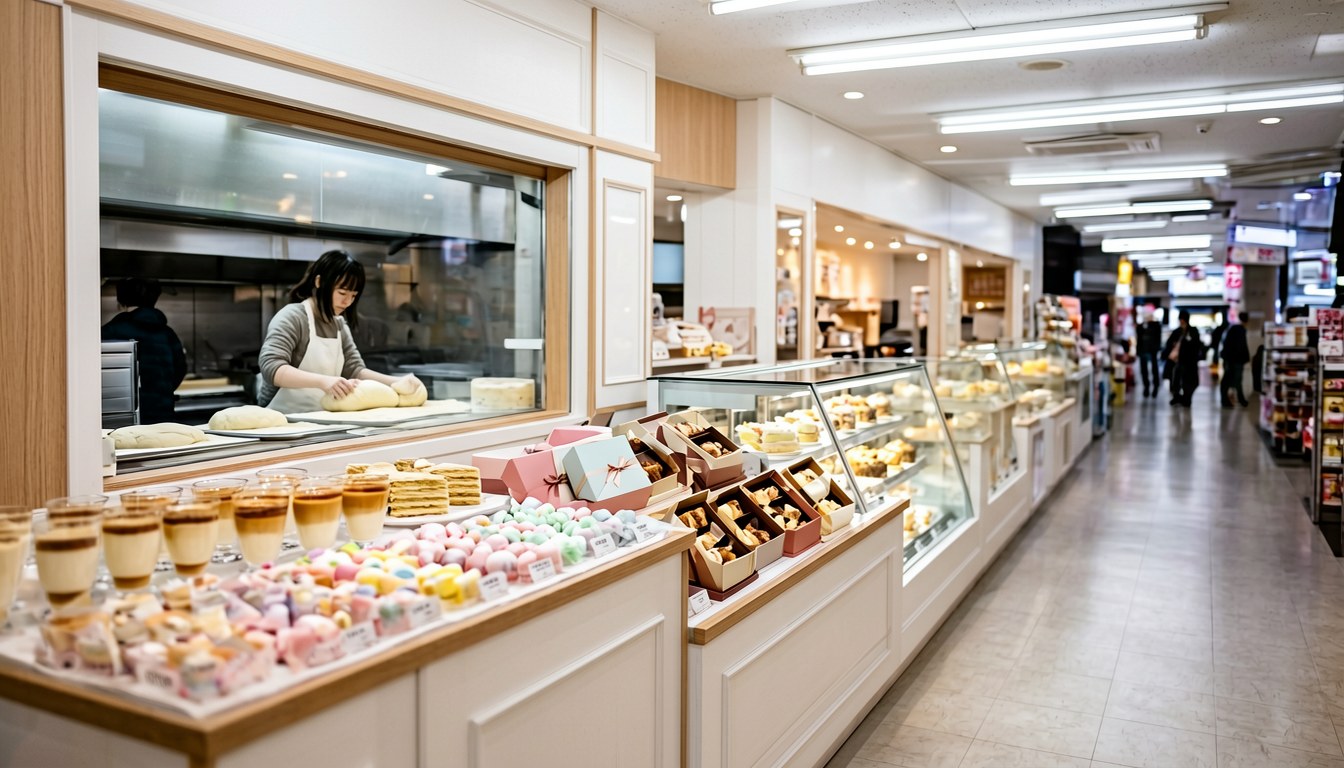 大阪梅田大丸B1食品層甜品區示意
