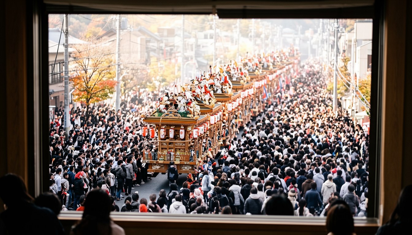 佐原大祭山車行經町內（示意圖）