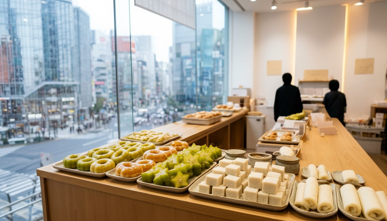 渋谷街景，行街人潮同商店招牌