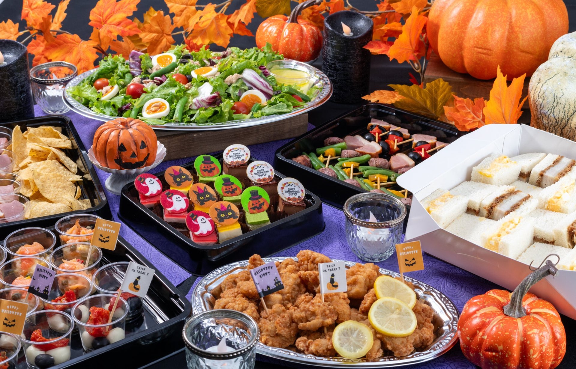 BONDISH DELIVERY「大人のハロウィンプラン」黑色調會場佈置示意