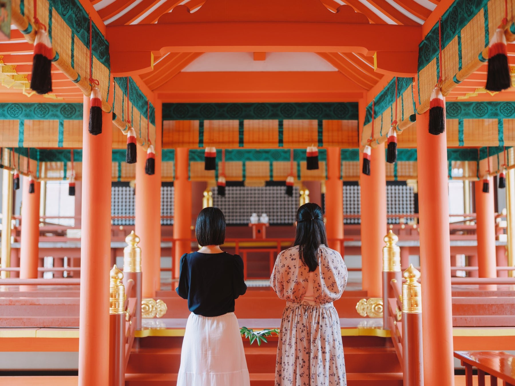 宇佐神宮正式參拜場面,巫女表演浦安之舞
