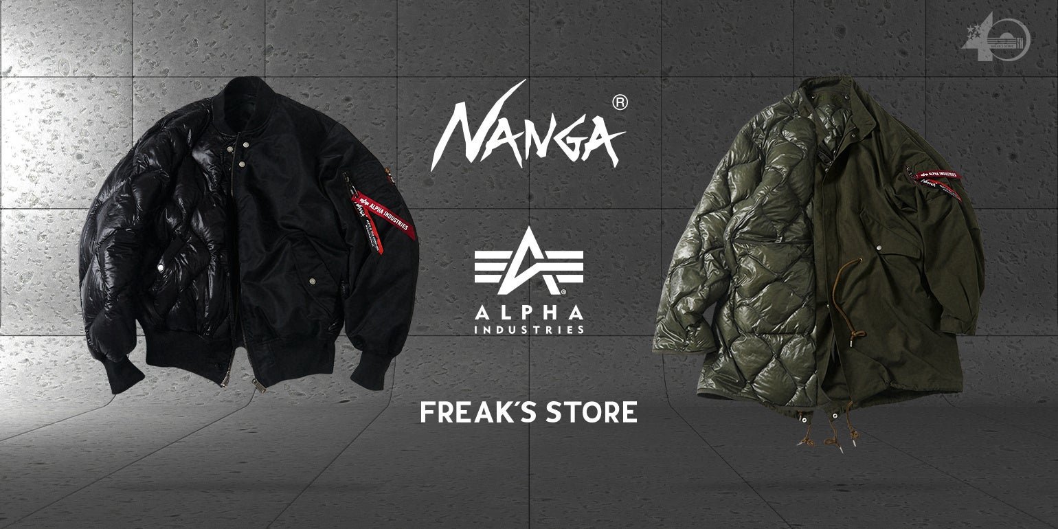 FREAK'S STORE 40周年聯名ALPHA INDUSTRIES、NANGA軍裝外套宣傳圖