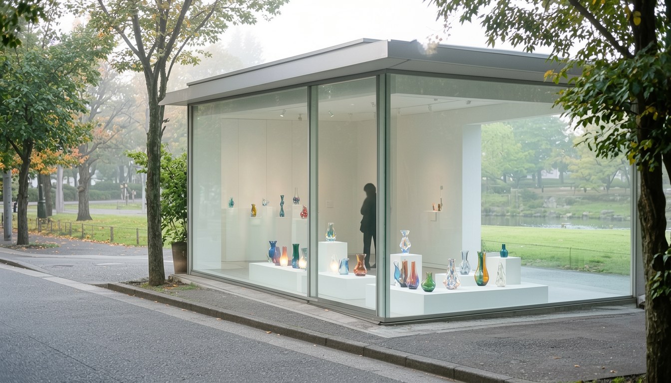 東京廣尾有栖川公園前嘅 GLASS ART by AEfolio 玻璃画廊