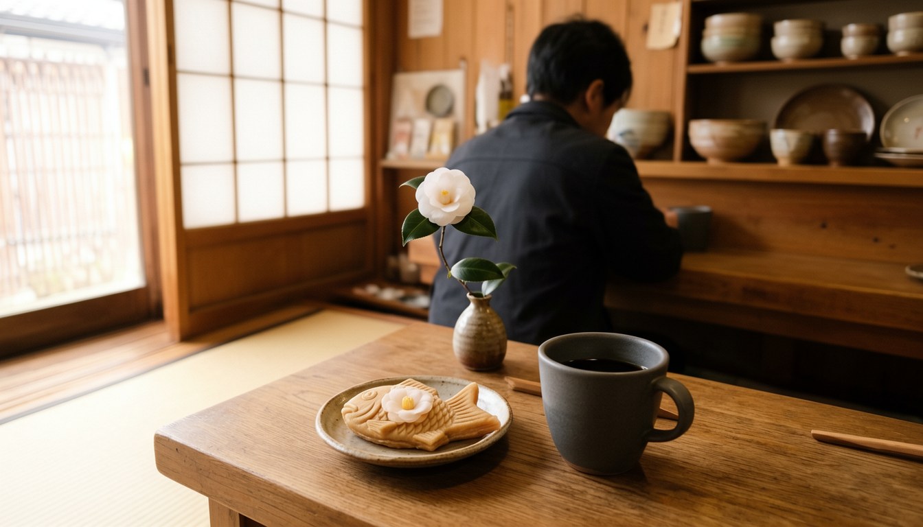 珠洲焼陶器喺和室展示