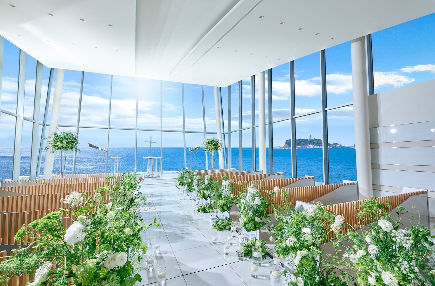 鎌倉王子酒店「チャペル マリンマリアージュ」教堂,面向湘南海景