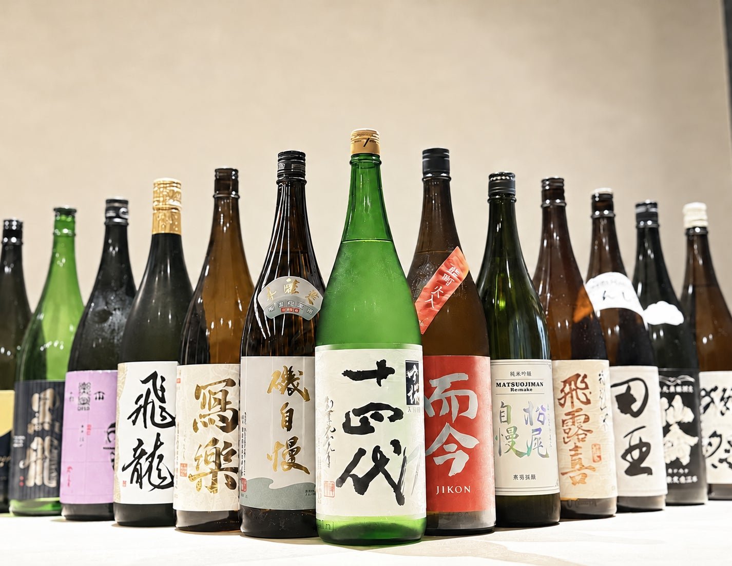 豪華希少酒飲放題酒單，列出十四代、而今、獺祭等品牌
