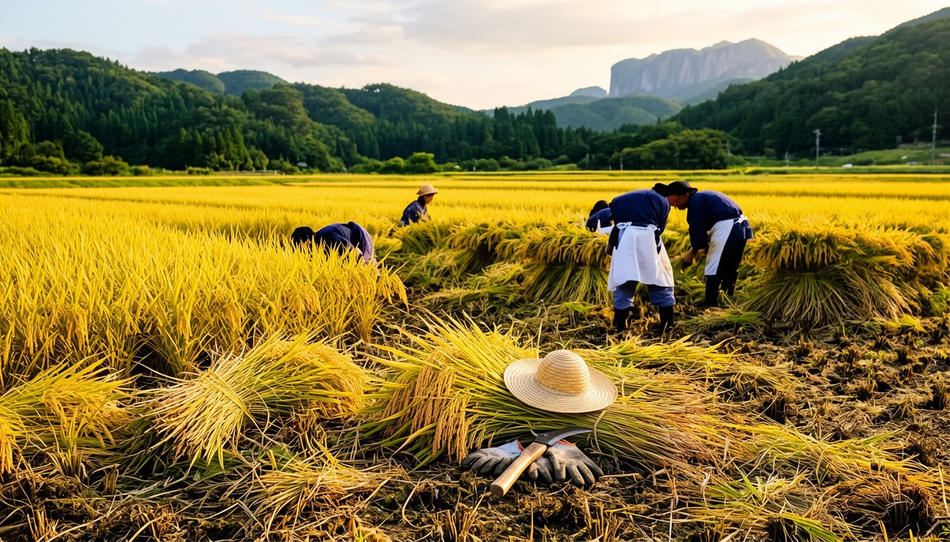 秋收時節嘅日本酒米「山田錦」田園