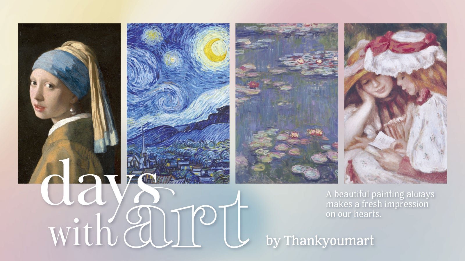 Thank U Mart「days with art」世界名畫主題系列商品宣傳圖