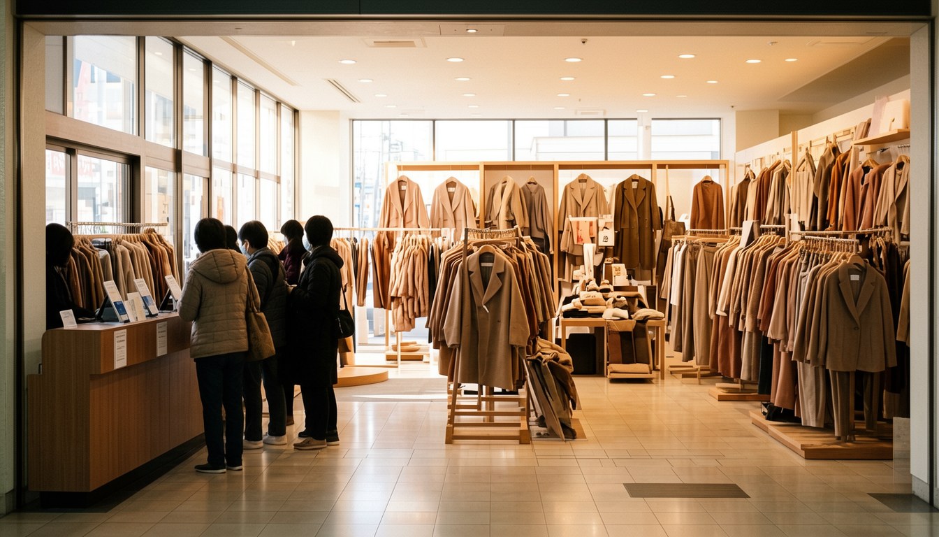 百貨商店1樓嘅期間限定服飾店陳列空間（示意圖）