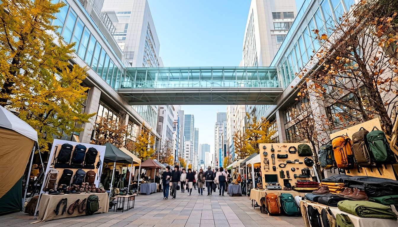 難波嘅都市型户外節「なんばソトフェス Vol.5」喺Namba Carnival Mall舉行,展示各種户外品牌同聯乘商品。