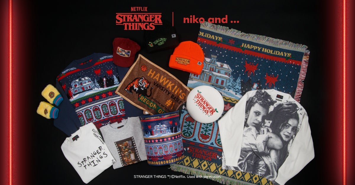 niko and ... × Stranger Things 10週年聯名商品公開畫面
