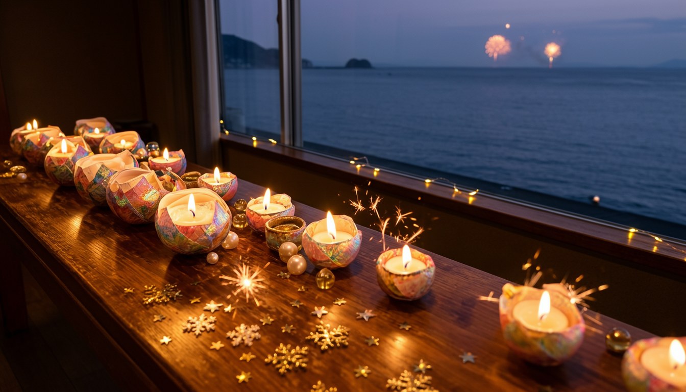 Rezenare 熱海大堂嘅花火主題聖誕樹同海景