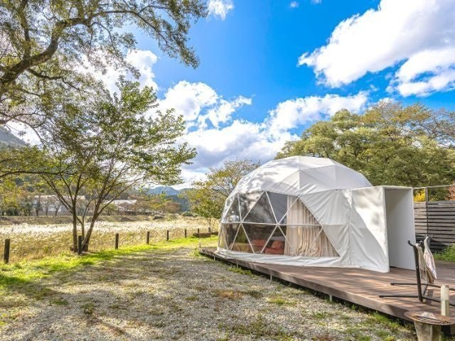 glampark 赤沢温泉 河景露臺嘅dom（圓頂帳篷）