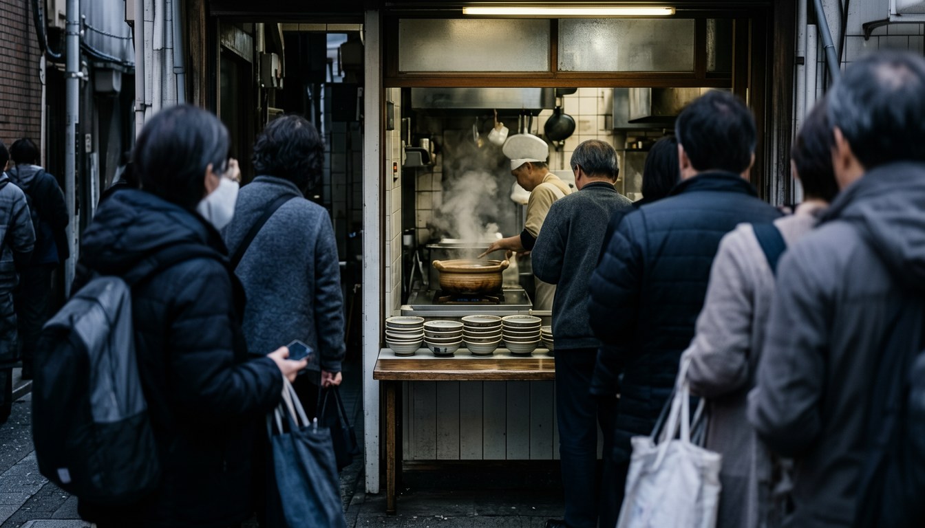 銀座本店一週年限定拉麵概念畫面：一碗疊有豚油同雞油、配黑豚叉燒嘅拉麵