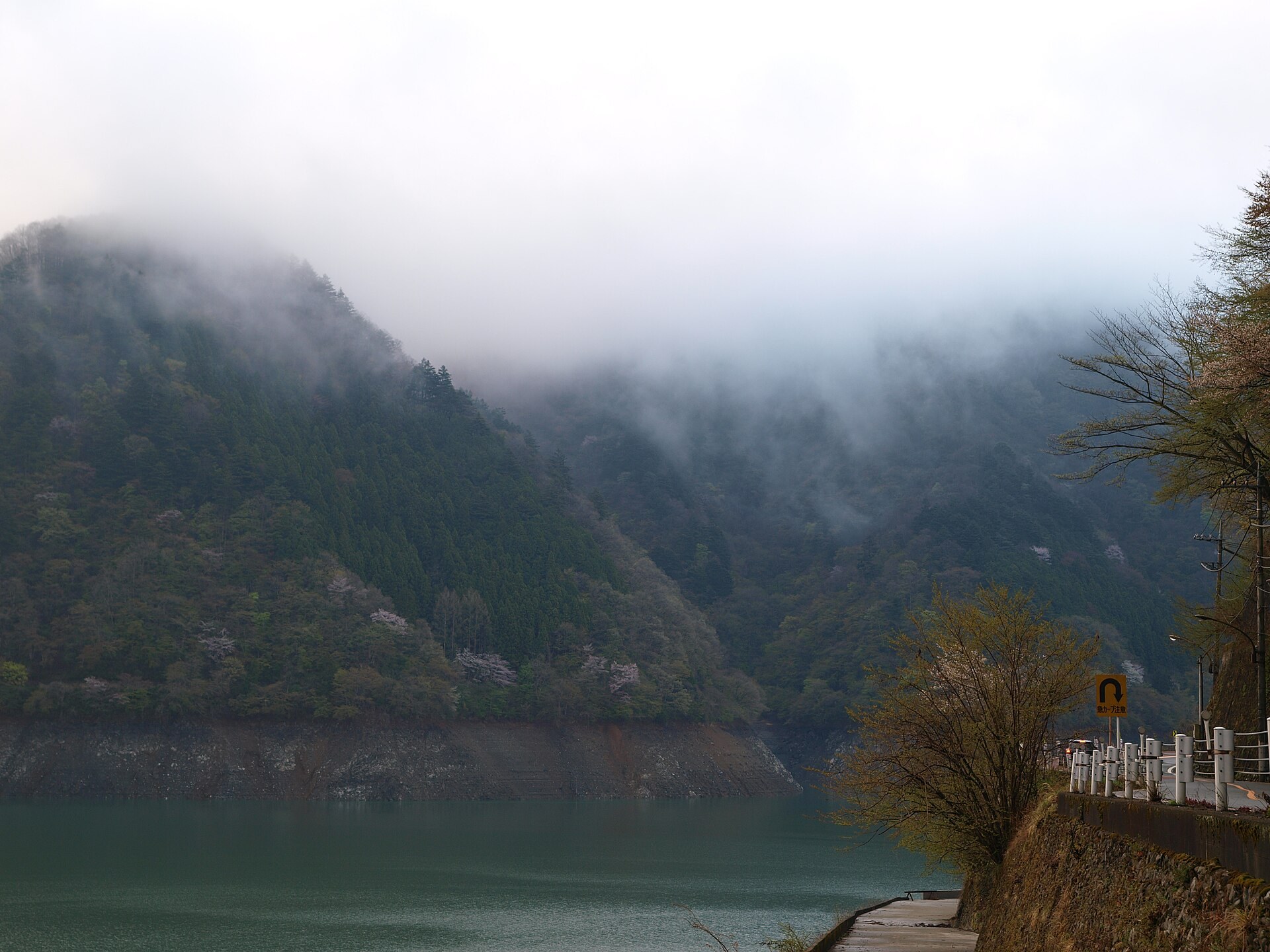 日本山嶺山徑，晨霧中一名跑者背影行於窄徑上，遠處山峰隱約可見