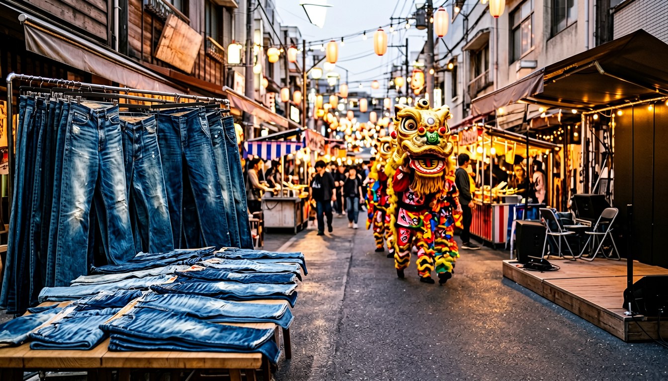 岡山倉敷市兒島牛仔街（児島ジーンズストリート）日常街景