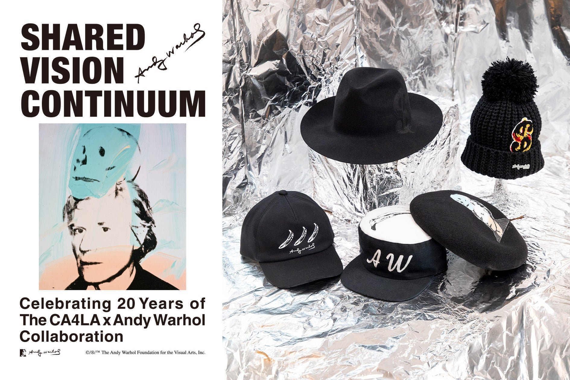 CA4LA x Andy Warhol 20th Anniversary Collection 商品發布圖