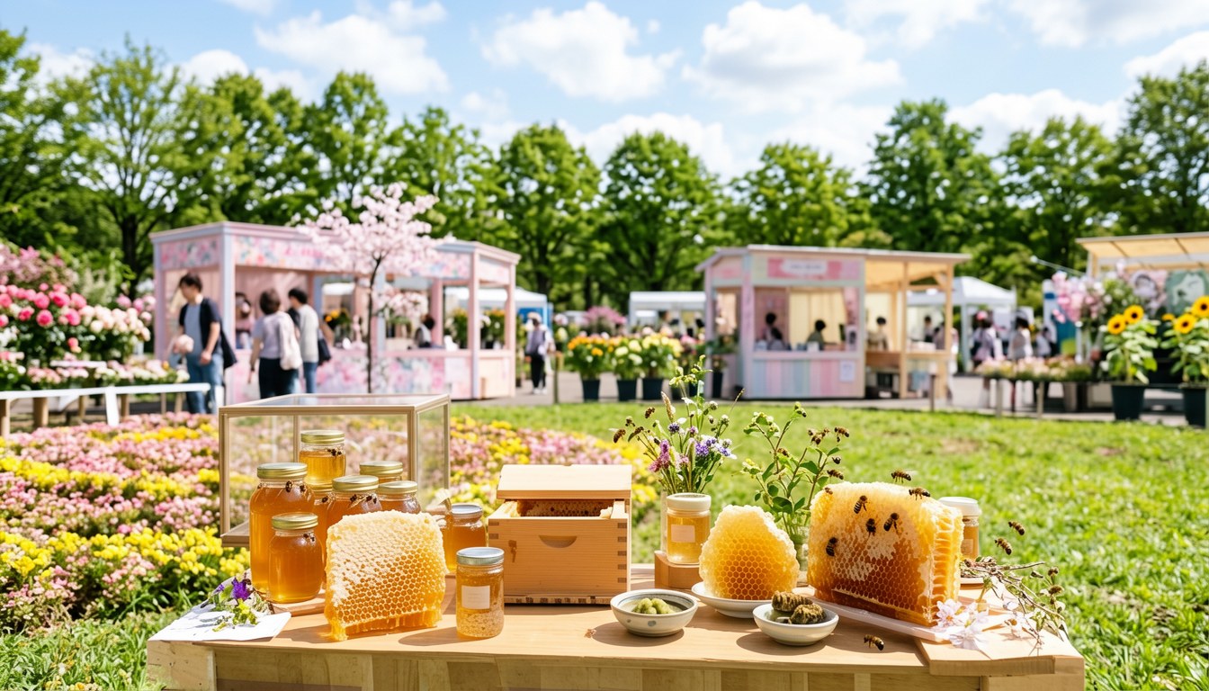 HONEY HARMONY GARDEN官方吉祥物「Bii-chan」喺花海空間