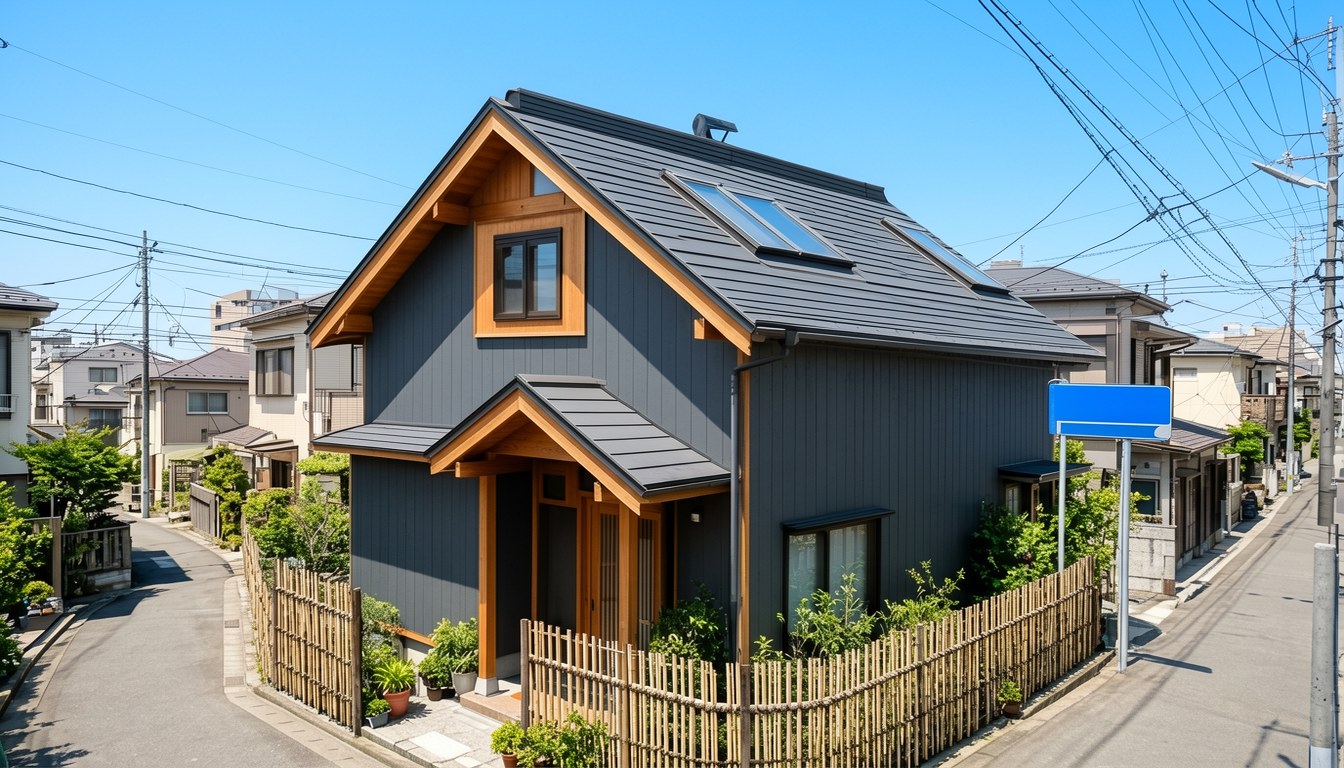 東京葛飾區一間2024年落成木造雙層屋嘅開放式地台同客餐廚空間