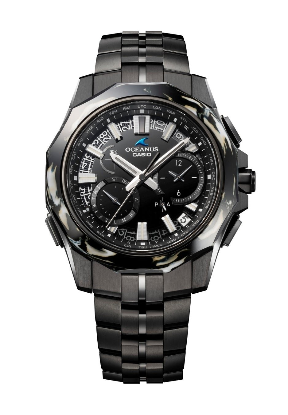 Casio OCEANUS OCW-SG1000MC 大理石陶瓷錶圈時計正面