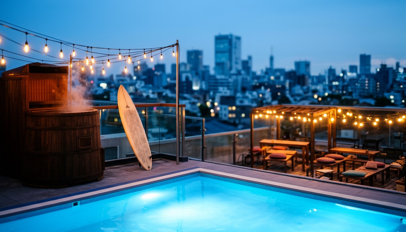 東京新高輪王子酒店2樓天台Sky Pool泳池同樽式sauna（イメージ）