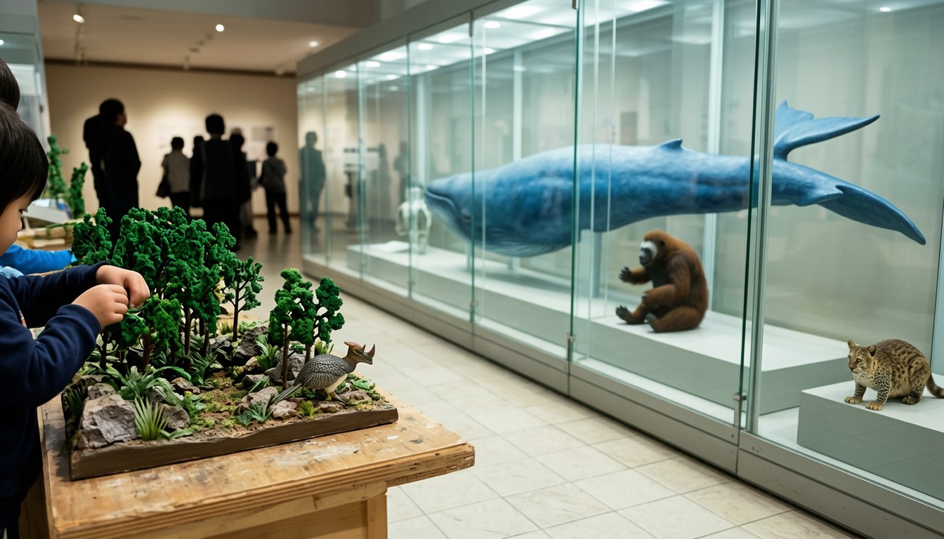 海洋堂figure展示同ジオラMA DIY體驗嘅場景示意