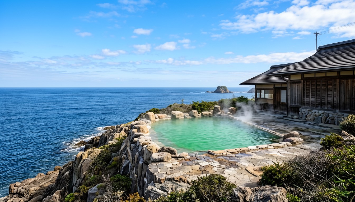 海岬尖端嘅高級旅館，可望大海