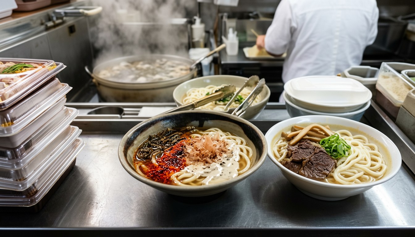 連鎖烏冬店嘅旨辛豚つけ汁うどん（示意圖）