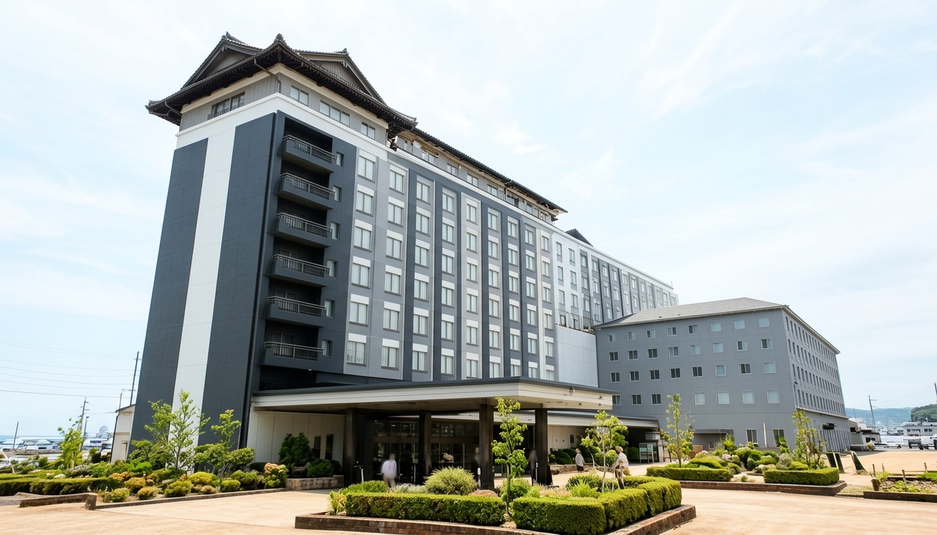 ルートイン輪島本館の復旧後外観（示意圖）