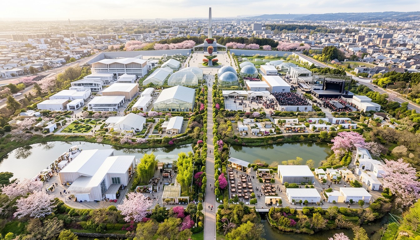 GREEN×EXPO 2027國際園藝博覽會會場全景,南北兩大區設施明細(示意圖)